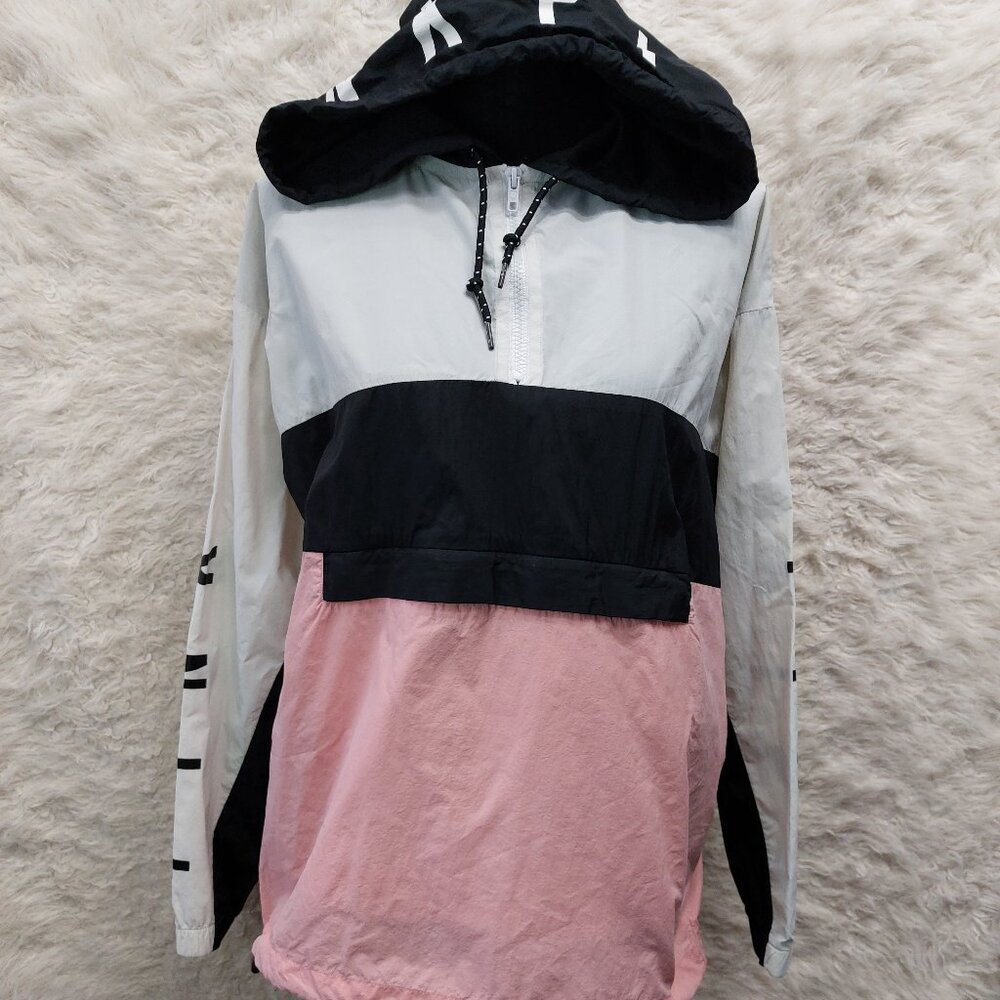 Pink Victorias Secret Anorak Windbreaker Quarter Zip Jacket